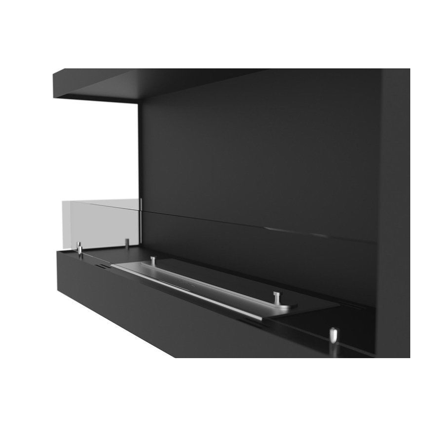 InFire - Кутовий біокамін 45x90 см 3 кВт чорний