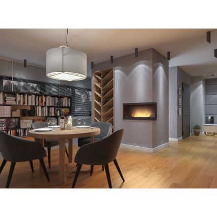 InFire - Кутовий Біокамін 45x90 см 3 кВт чорний