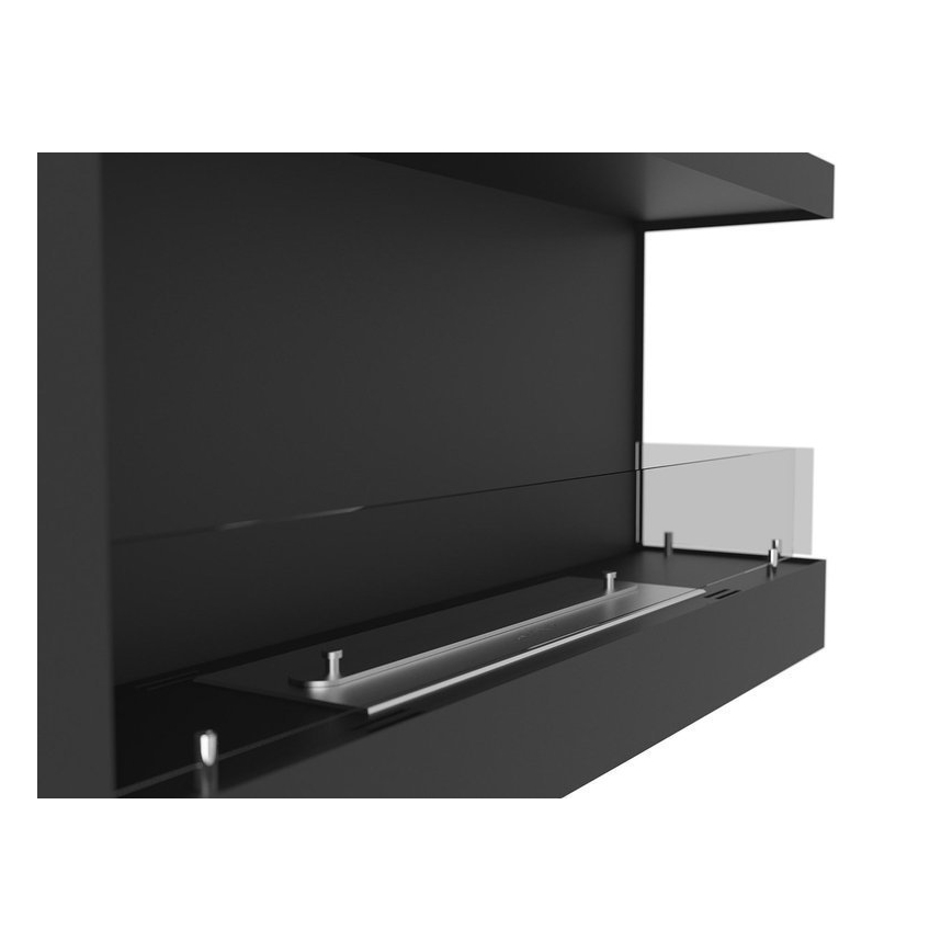 InFire - Кутовий Біокамін 45x90 см 3 кВт чорний