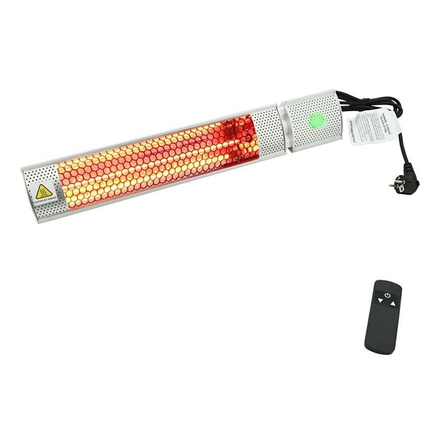 Инфракрасный обогреватель 1000/2000W/230V IP55 + дистанционное управление