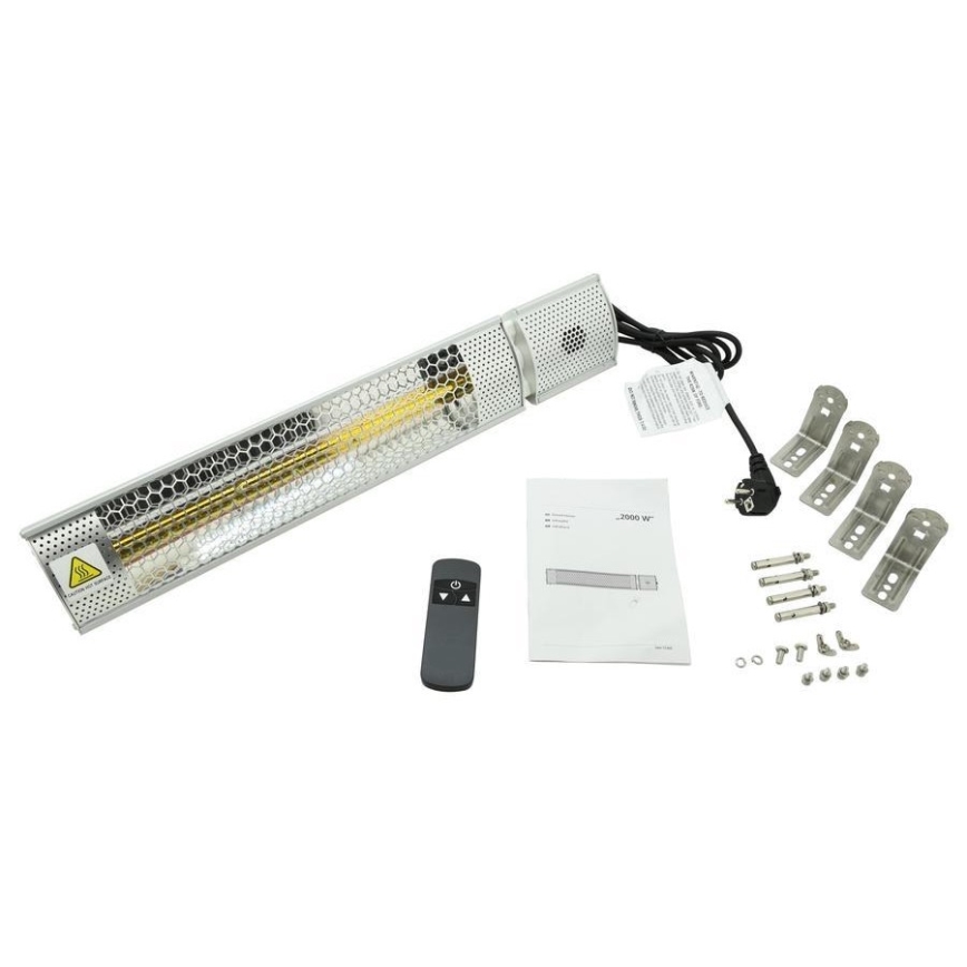 Инфракрасный обогреватель 1000/2000W/230V IP55 + дистанционное управление
