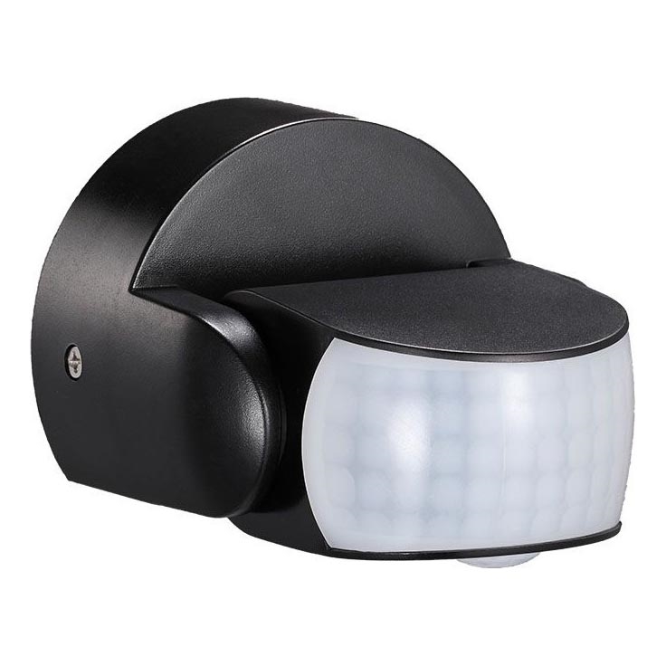 Инфракрасный уличный датчик движения 180/360° 600W/230V IP65 черный