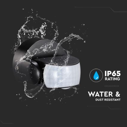 Инфракрасный уличный датчик движения 180/360° 600W/230V IP65 черный