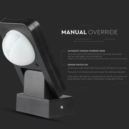 Инфракрасный уличный датчик движения 360° 1000W/230V IP65 черный