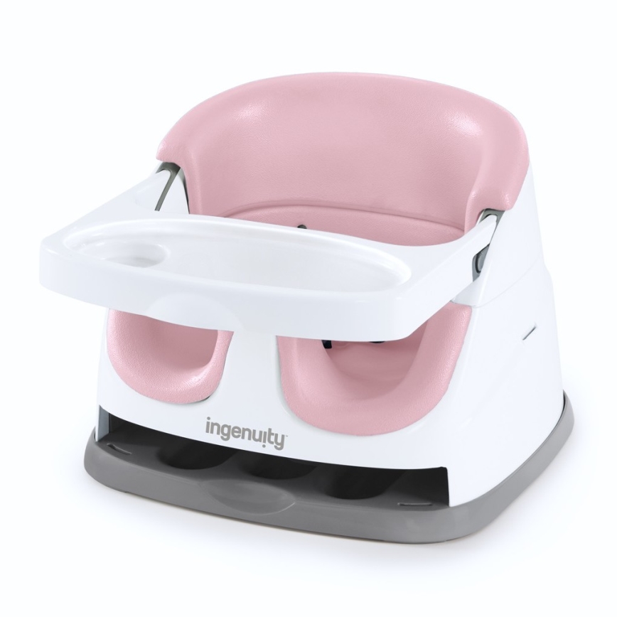 Ingenuity - Бустер для обіднього стільця 2 в 1 BABY BASE рожевий