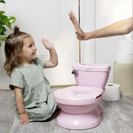Ingenuity - Детский горшок MY SIZE со звуковыми эффектами, розовый, питание 2xAAA