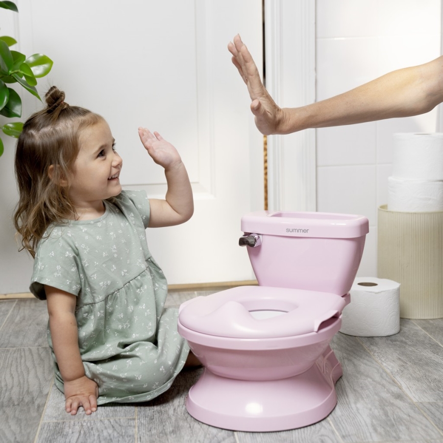Ingenuity - Детский горшок MY SIZE со звуковыми эффектами, розовый, питание 2xAAA
