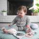 Ingenuity - Детский игровой коврик LOAMY мятный/серый