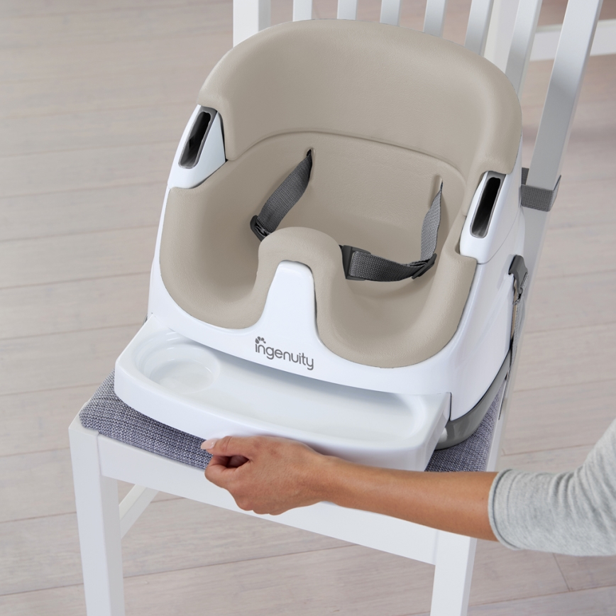 Ingenuity - Детское сиденье 2в1 BABY BASE бежевый