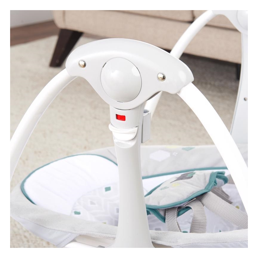 Ingenuity - Детское вибрирующее кресло-качалка с музыкой 2в1 NASH 4xLR20