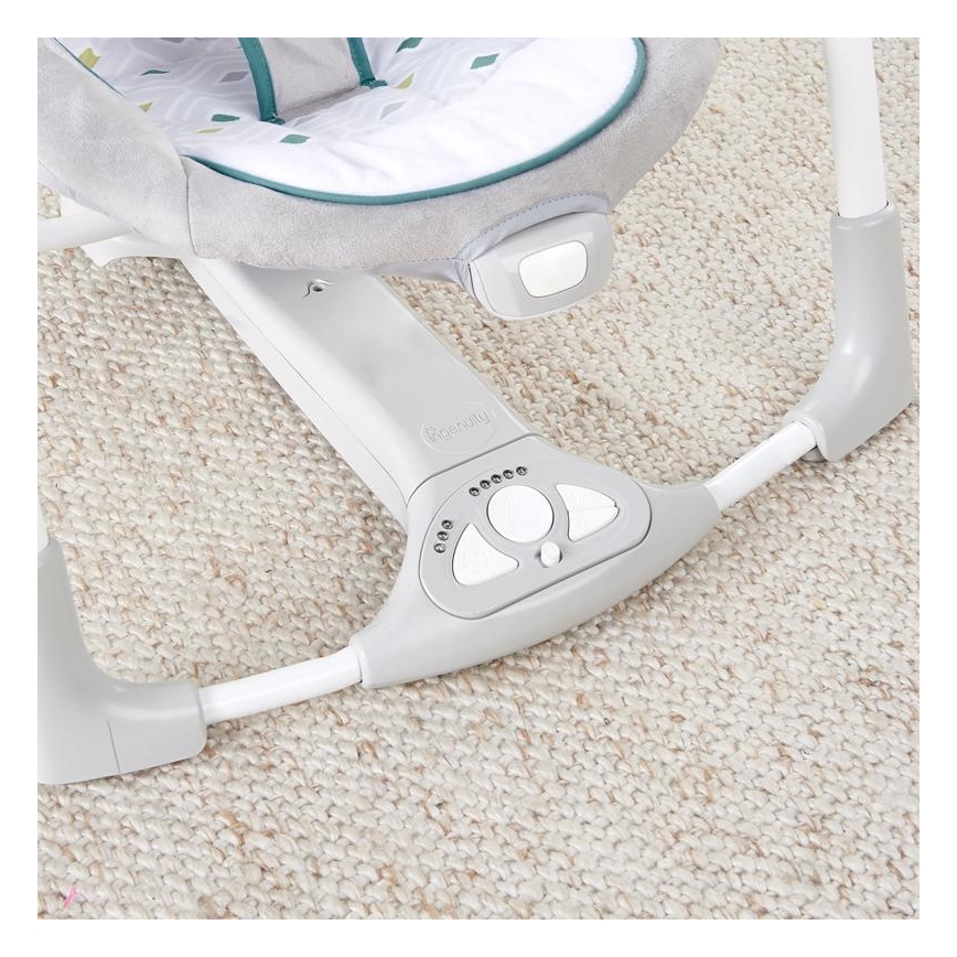 Ingenuity - Детское вибрирующее кресло-качалка с музыкой 2в1 NASH 4xLR20