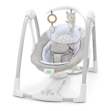 Ingenuity - Детское вибрирующее кресло-качалка с музыкой 2в1 WYNN