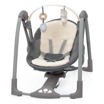 Ingenuity - Детское вибрирующее кресло-качалка с музыкой EVERY SEASON 3xC серый