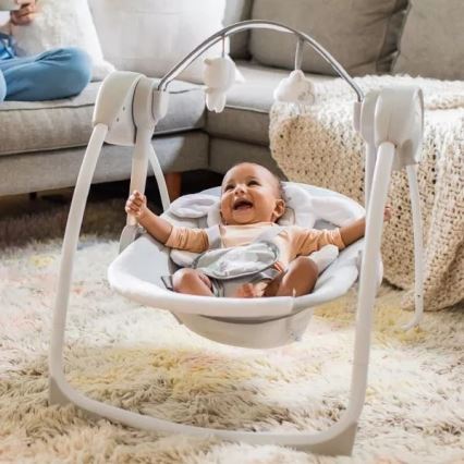 Ingenuity - Детское кресло-качалка с мелодией CUDDLE LAMB 4xLR14