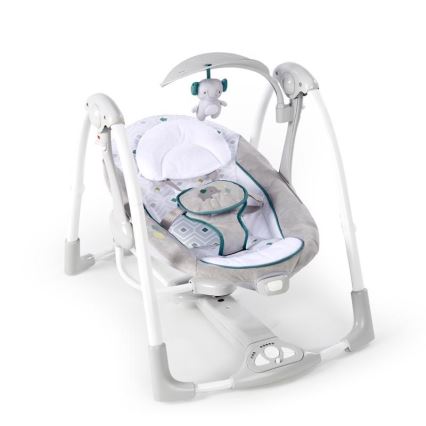 Ingenuity - Дитяче вібруюче крісло-гойдалка з музикою 2в1 NASH 4xLR20