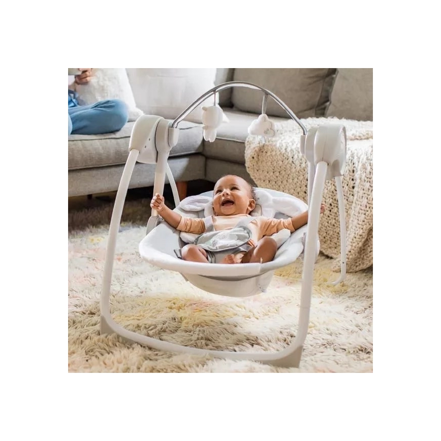 Ingenuity - Дитяча гойдалка з мелодією CUDDLE LAMB 4xLR14