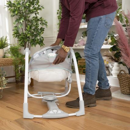 Ingenuity - Дитячі вібруючі гойдалки з мелодією 2в1 SWELL 4xD + 1xC