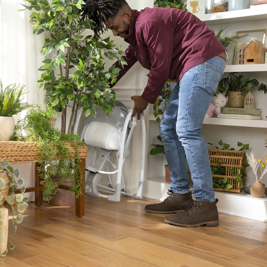 Ingenuity - Дитячі вібруючі гойдалки з мелодією 2в1 SWELL 4xD + 1xC