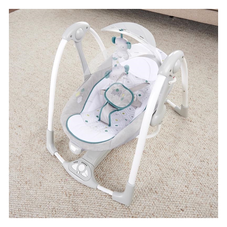 Ingenuity - Дитяча вібруюча гойдалка з мелодією 2в1 NASH 4xLR20