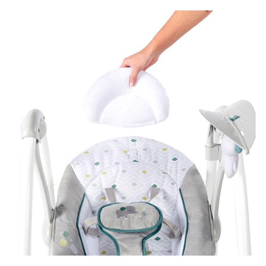 Ingenuity - Дитяча вібруюча гойдалка з мелодією 2в1 NASH 4xLR20