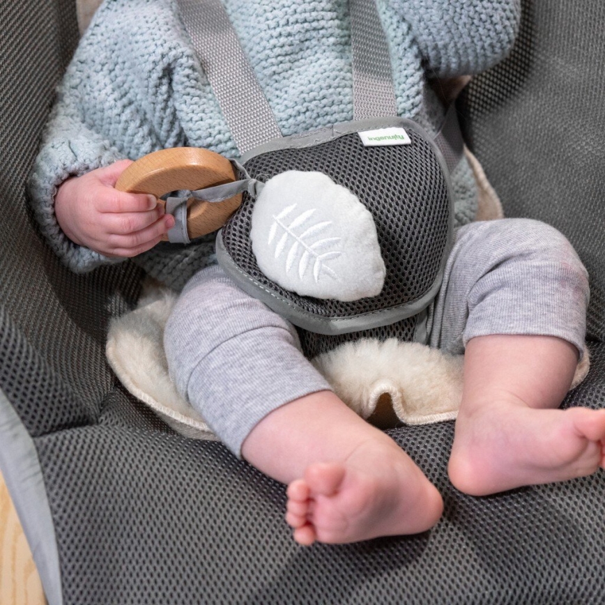 Ingenuity - Дитяче вібруюче лежачко з мелодією EVERY SEASON WESLEY 3xC сірий