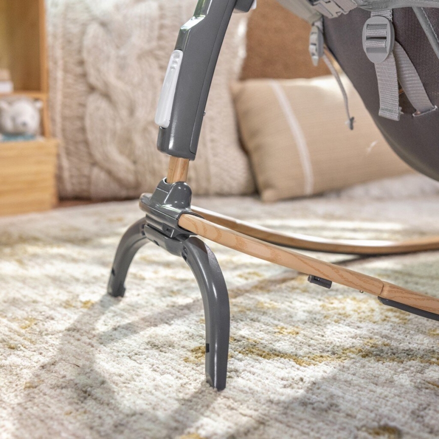 Ingenuity - Дитяче вібруюче лежачко з мелодією EVERY SEASON WESLEY 3xC сірий