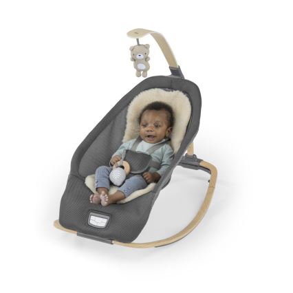 Ingenuity - Дитяче вібруюче лежачко з мелодією EVERY SEASON WESLEY 3xC сірий