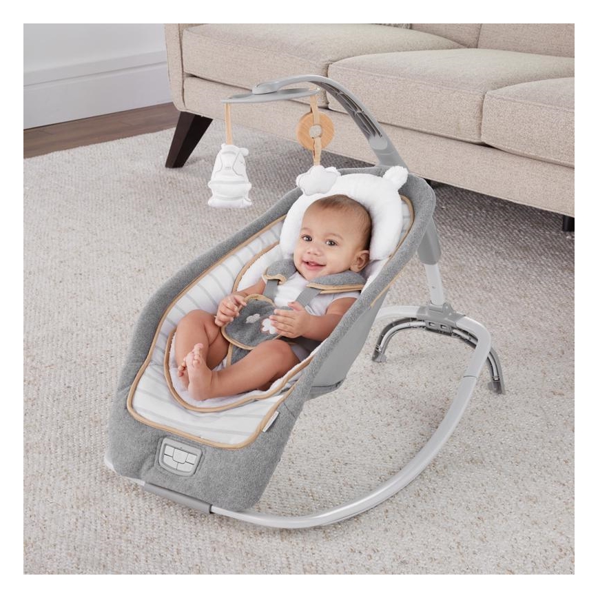 Ingenuity - Дитяче вібруюче крісло-гойдалка з мелодією  BOUTIQUE 3xLR14
