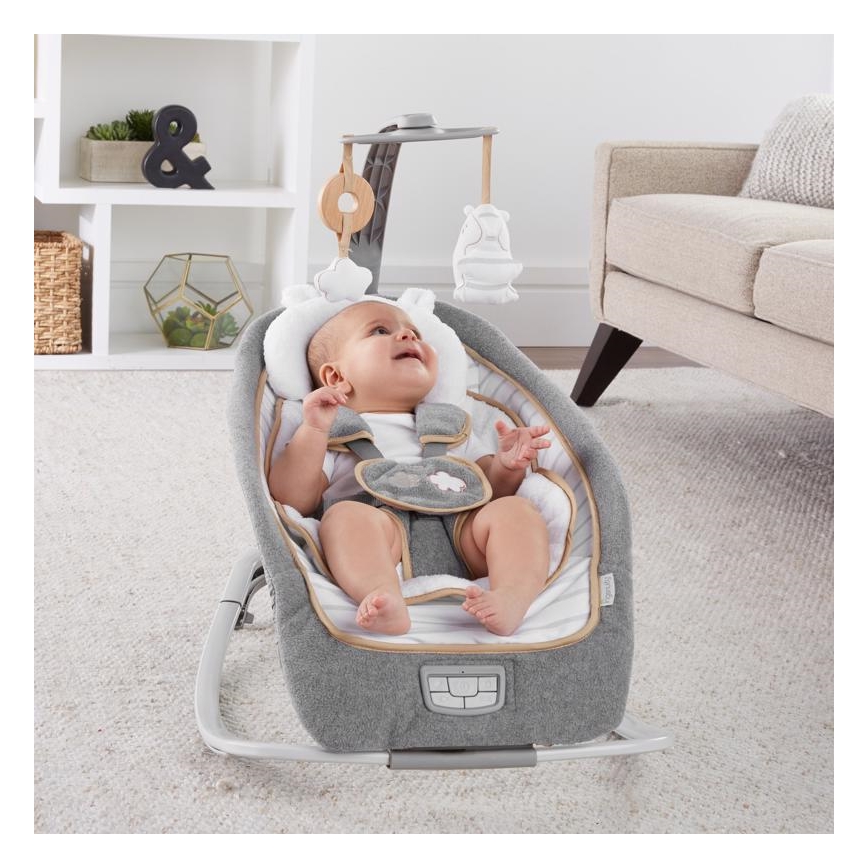 Ingenuity - Дитяче вібруюче крісло-гойдалка з мелодією  BOUTIQUE 3xLR14