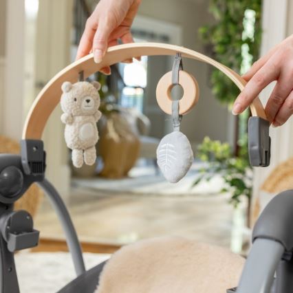 Ingenuity - Дитяче вібруюче крісло-гойдалка з музикою EVERY SEASON 3xC сірий