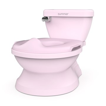 Ingenuity - Дитячий горщик зі звуковим ефектом MY SIZE рожевий 2xAAA