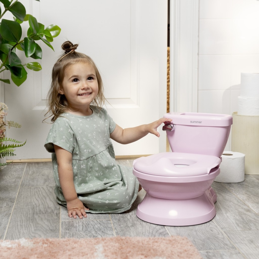 Ingenuity - Дитячий горщик зі звуковим ефектом MY SIZE рожевий 2xAAA