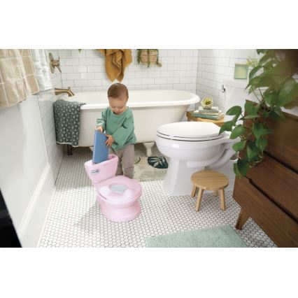 Ingenuity - Дитячий горщик зі звуковим ефектом MY SIZE рожевий 2xAAA