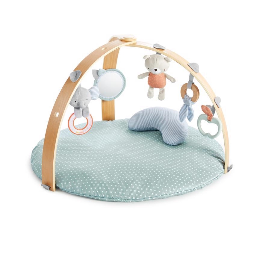 Ingenuity - Дитячий ігровий килимок LOAMY м'ятний/сірий