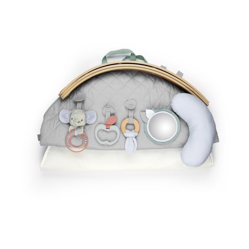 Ingenuity - Дитячий ігровий килимок LOAMY м'ятний/сірий