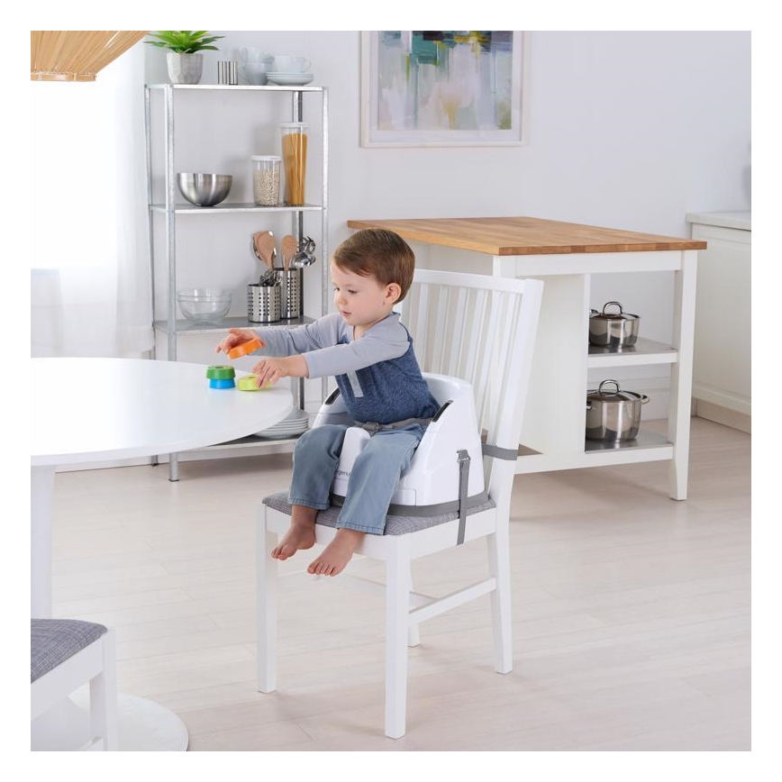 Ingenuity - Стільчик-бустер для годування 2в1 BABY BASE сірий