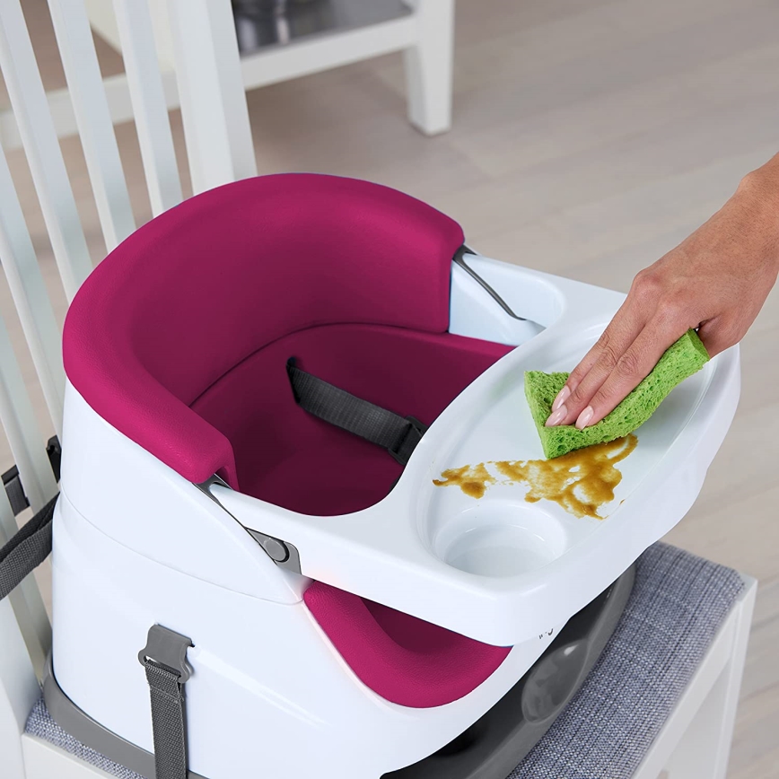 Ingenuity - Стільчик-бустер для годування 2в1 BABY BASE рожевий