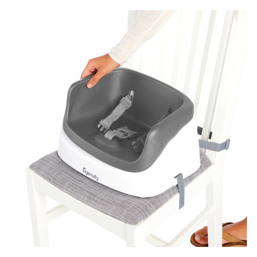 Ingenuity - Стільчик-бустер для годування 2в1 SMARTCLEAN TODDLER сірий