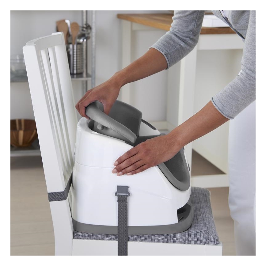 Ingenuity - Стульчик-бустер для кормления 2в1 BABY BASE серый