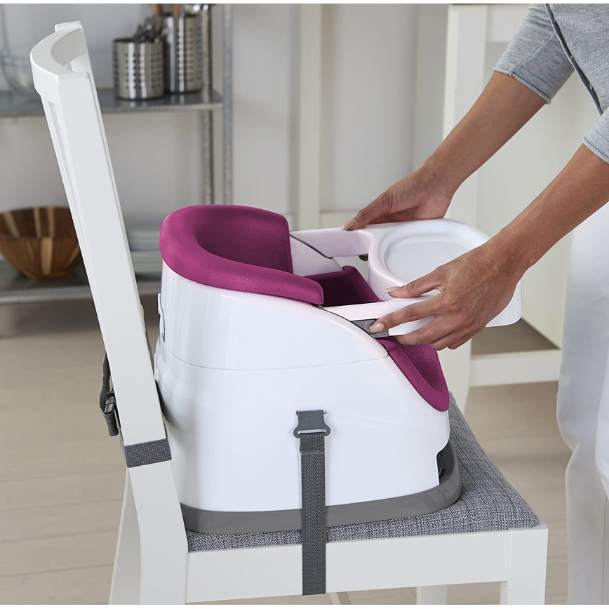 Ingenuity - Стульчик-бустер для кормления 2в1 BABY BASE розовый