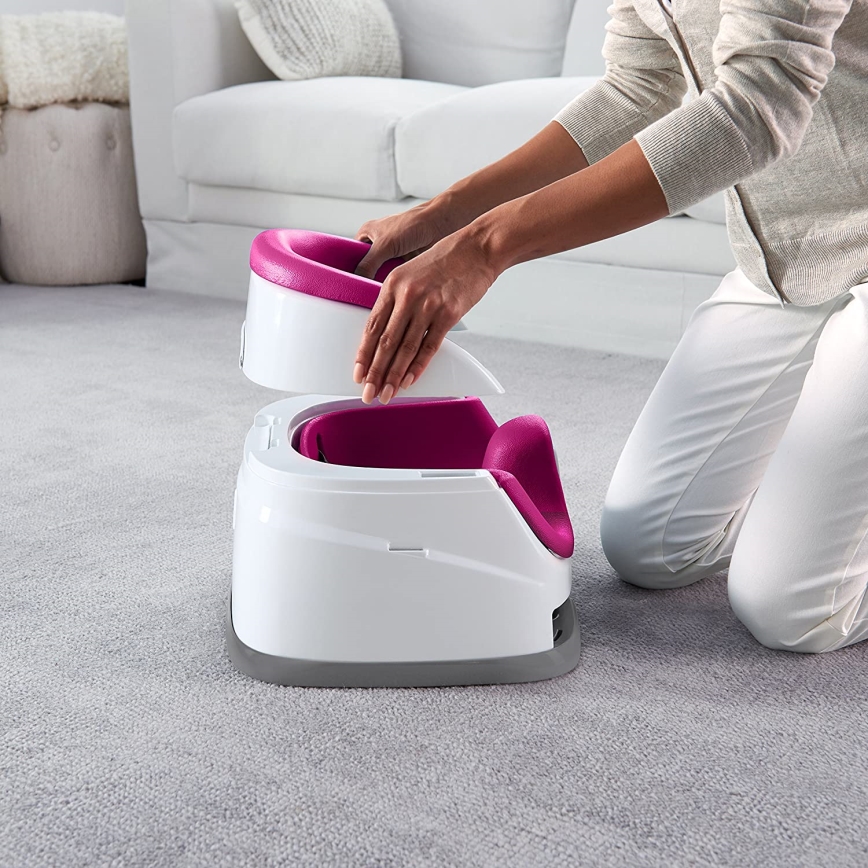 Ingenuity - Стульчик-бустер для кормления 2в1 BABY BASE розовый