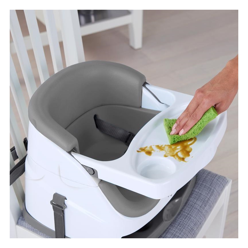 Ingenuity - Стульчик-бустер для кормления 2в1 BABY BASE серый