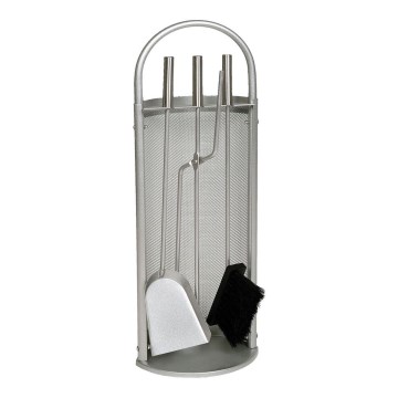 Інструменти для каміна 4 шт. нержавіюча сталь