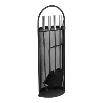 Інструменти для каміна 5 шт. чорний