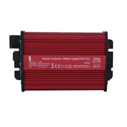 Інвертор (перетворювач напруги) мод. синус 300W/12/230V + USB