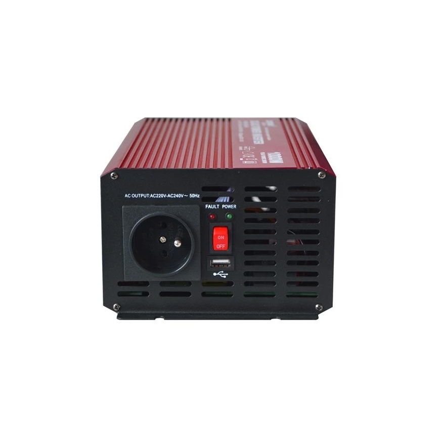 Інвертор (перетворювач напруги) чист. синус CARSPA 1000W/12/230V + USB