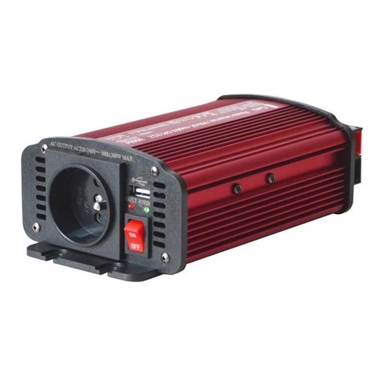 Інвертор (перетворювач напруги) мод. синус 300W/12/230V + USB