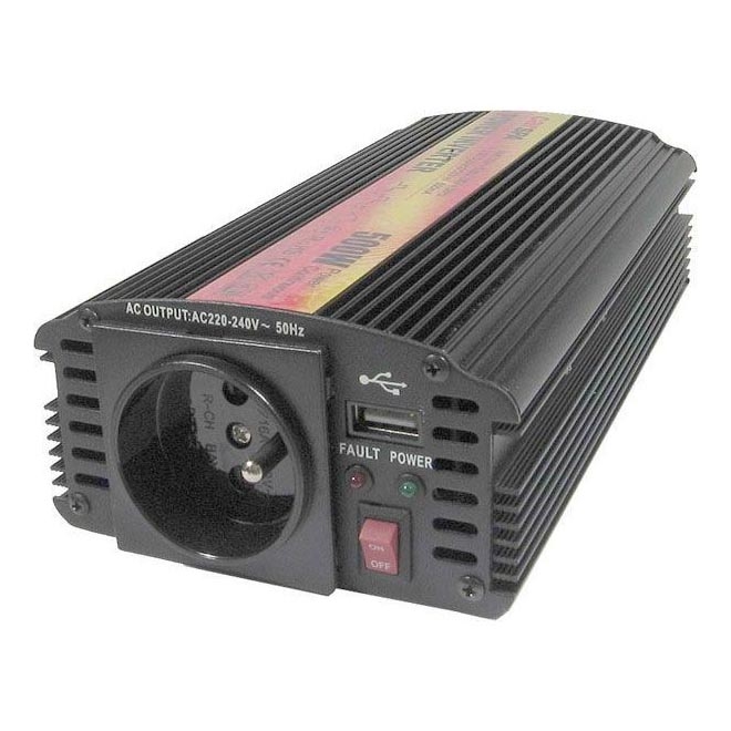 Інвертор (перетворювач напруги) мод. синус 500W/24V/230V