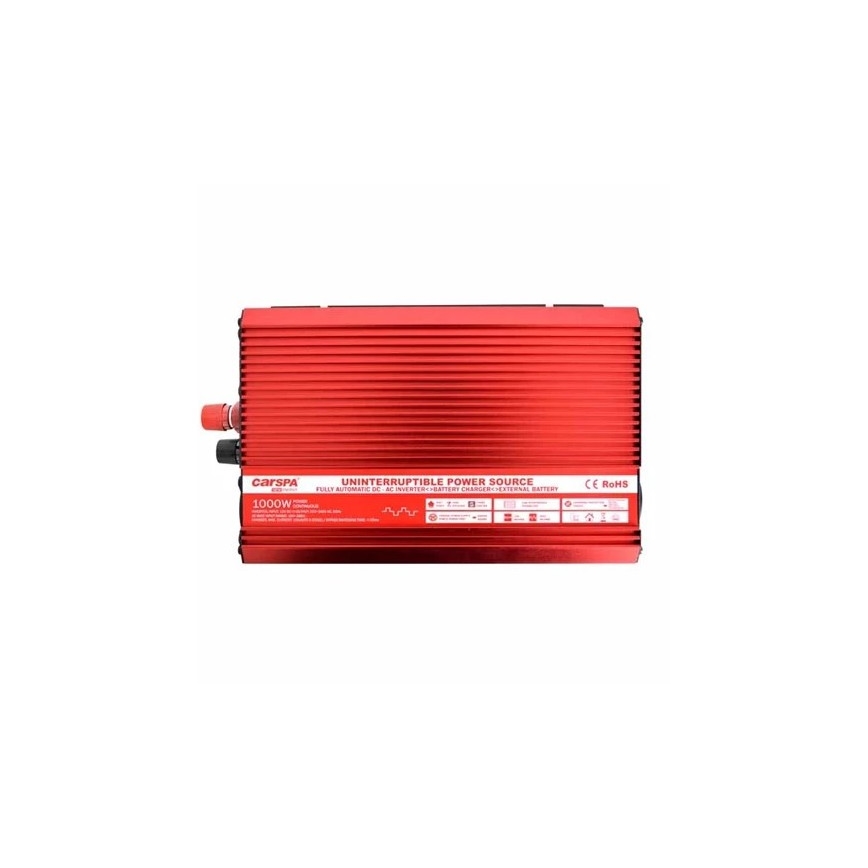 Інвертор (перетворювач напруги) CARSPA 1000W/12/230V + UPS + зарядка