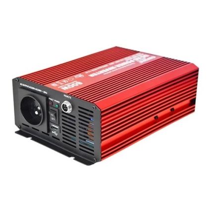 Инвертор (преобразователь напряжения) CARSPA 600W/12/230V + проводное дистанционное управление